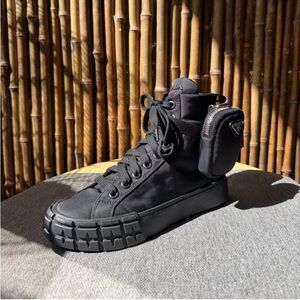 PRADA pouch nylon sneakers